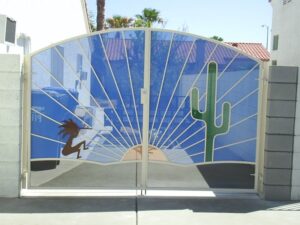 Custom Ironwork Colorful Gates