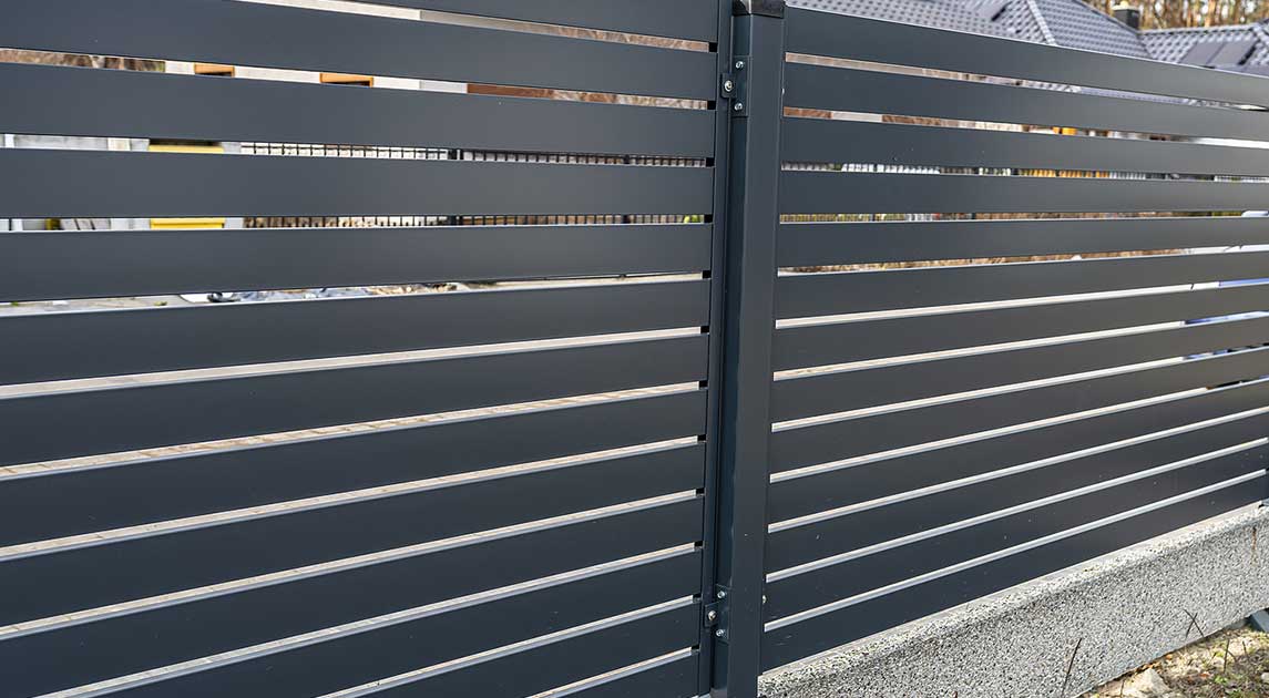 Black Modern Iron Fence