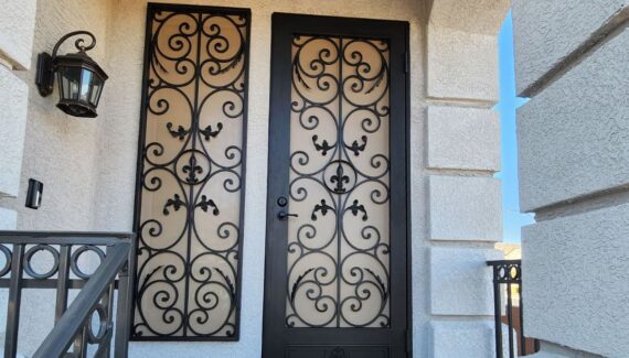 Clean Wrought Iron Doors