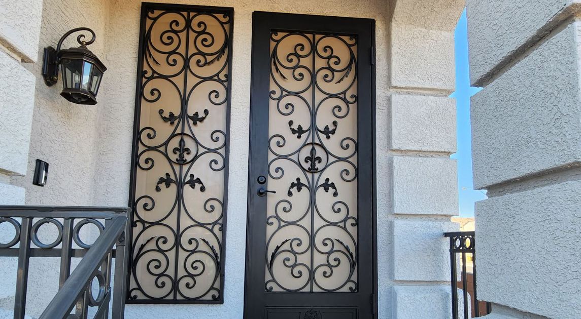 Clean Wrought Iron Doors