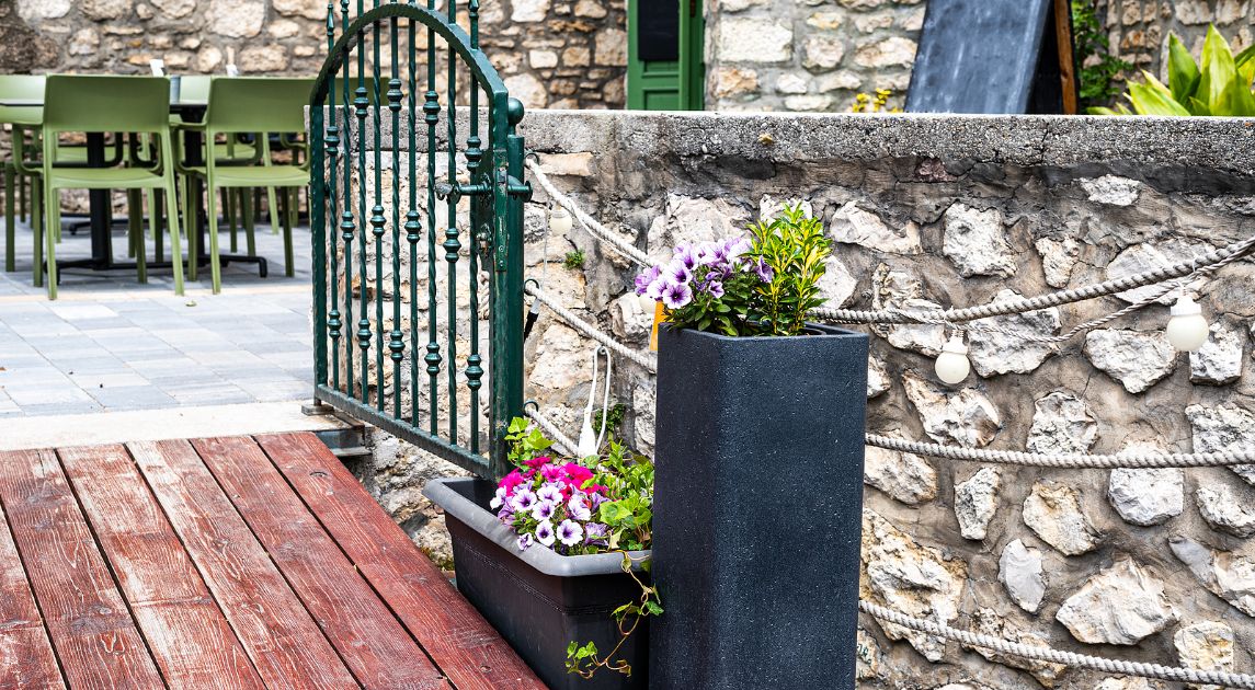 custom iron gate in beautiful rock gate