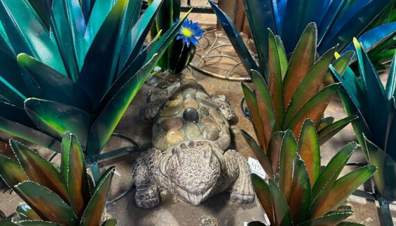 Custom wrought iron garden decor