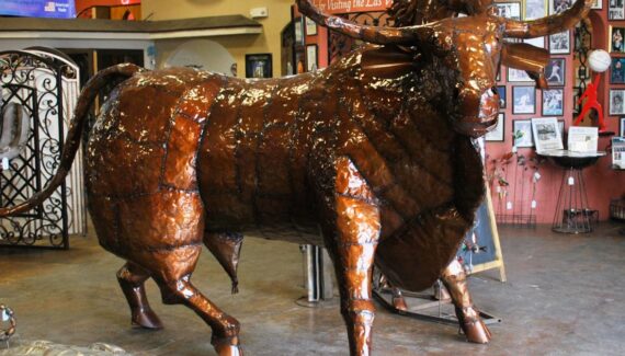 Iron Sculptures For A Whimsical Outdoor Space