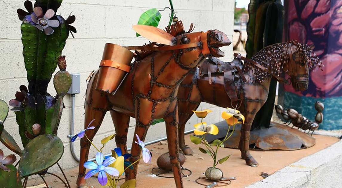 Lawn Iron Sculptures