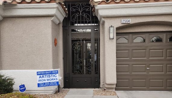 Right Wrought Iron Security Door